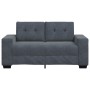 Sofá Loveseat gris oscuro 120 cm terciopelo en Sofás | Comprar online en Foru.es