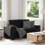 Sofá Loveseat Terciopelo Negro 120 cm en Sofás | Comprar online en Foru.es