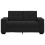 Sofá Loveseat Terciopelo Negro 120 cm en Sofás | Comprar online en Foru.es