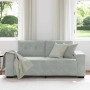 Sofá Loveseat gris claro 140 cm terciopelo en Sofás | Comprar online en Foru.es