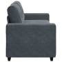 Sofá Loveseat gris oscuro 140 cm terciopelo en Sofás | Comprar online en Foru.es