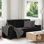 Sofá Loveseat Terciopelo Negro 140 cm en Sofás | Comprar online en Foru.es