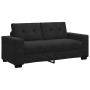 Sofá Loveseat Terciopelo Negro 140 cm en Sofás | Comprar online en Foru.es