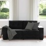 Sofá Loveseat Terciopelo Negro 140 cm en Sofás | Comprar online en Foru.es