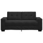 Sofá Loveseat Terciopelo Negro 140 cm en Sofás | Comprar online en Foru.es