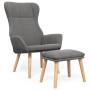 Sillón de relax con taburete tela gris claro de vidaXL, Sillones - Ref: Foro24-3097882, Precio: 130,86 €, Descuento: %