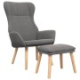 Sillón de relax con taburete tela gris claro de vidaXL, Sillones - Ref: Foro24-3097882, Precio: 130,86 €, Descuento: %