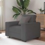 Sillón de tela de pana gris oscuro 60 cm en Sofás | Comprar online en Foru.es