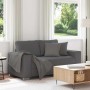 Sofá Loveseat gris oscuro 120 cm tejido de pana en Sofás | Comprar online en Foru.es