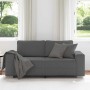 Sofá Loveseat gris oscuro 140 cm tejido de pana en Sofás | Comprar online en Foru.es