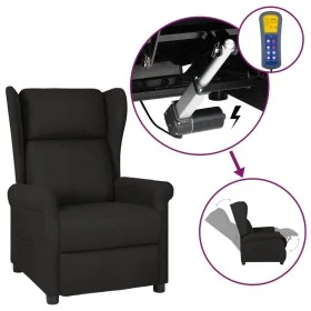 Sillón orejero reclinable eléctrico tela negro de vidaXL, Sillones - Ref: Foro24-3098321, Precio: 255,39 €, Descuento: %