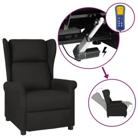 Sillón orejero reclinable eléctrico tela negro de vidaXL, Sillones - Ref: Foro24-3098321, Precio: 279,00 €, Descuento: %
