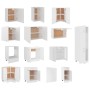 Conjunto de armarios de cocina "Lyon" de 14 piezas de madera de ingeniería blanca en Armarios de cocina | Comprar online en Foru