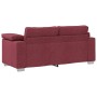 Sofá Rojo vino 180 x 77 x 82 cm tela en Sofás | Comprar online en Foru.es