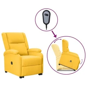 Sillón elevable de tela amarillo de vidaXL, Sillones - Ref: Foro24-3100367, Precio: 259,91 €, Descuento: %
