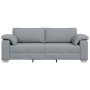 Sofá Gris Claro 219 x 77 x 82 cm tela en Sofás | Comprar online en Foru.es