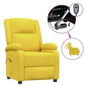 Sillón reclinable eléctrico de tela amarillo de vidaXL, Sillones - Ref: Foro24-3100365, Precio: 241,00 €, Descuento: %