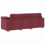 Sofá Rojo vino 219 x 77 x 82 cm tela en Sofás | Comprar online en Foru.es