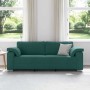 Sofá Verde oscuro 219 x 77 x 82 cm tela en Sofás | Comprar online en Foru.es