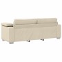 Sofá Beige 219 x 77 x 82 cm Tejido mezcla de lino en Sofás | Comprar online en Foru.es