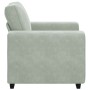 Sillón sofá gris claro 60 cm terciopelo en Sofás | Comprar online en Foru.es