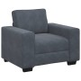 Sillón de terciopelo gris oscuro  60 cm en Sofás | Comprar online en Foru.es