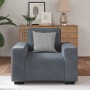 Sillón de terciopelo gris oscuro  60 cm en Sofás | Comprar online en Foru.es