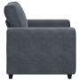 Sillón de terciopelo gris oscuro  60 cm en Sofás | Comprar online en Foru.es