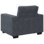 Sillón de terciopelo gris oscuro  60 cm en Sofás | Comprar online en Foru.es