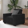 Sillón de terciopelo negro 60 cm en Sofás | Comprar online en Foru.es