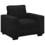 Sillón de terciopelo negro 60 cm en Sofás | Comprar online en Foru.es