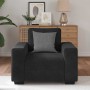 Sillón de terciopelo negro 60 cm en Sofás | Comprar online en Foru.es