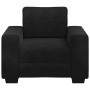 Sillón de terciopelo negro 60 cm en Sofás | Comprar online en Foru.es