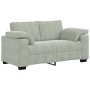 Sofá Loveseat gris claro 120 cm terciopelo en Sofás | Comprar online en Foru.es