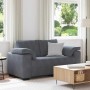 Sofá Loveseat gris oscuro 120 cm terciopelo en Sofás | Comprar online en Foru.es