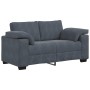 Sofá Loveseat gris oscuro 120 cm terciopelo en Sofás | Comprar online en Foru.es