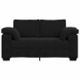 Sofá Loveseat Terciopelo Negro 120 cm en Sofás | Comprar online en Foru.es