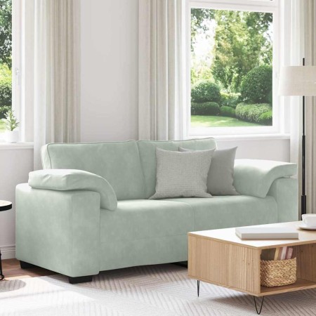 Sofá Loveseat gris claro 140 cm terciopelo en Sofás | Comprar online en Foru.es