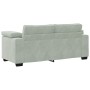Sofá Loveseat gris claro 140 cm terciopelo en Sofás | Comprar online en Foru.es