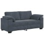 Sofá Loveseat gris oscuro 140 cm terciopelo en Sofás | Comprar online en Foru.es