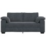 Sofá Loveseat gris oscuro 140 cm terciopelo en Sofás | Comprar online en Foru.es