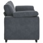 Sofá Loveseat gris oscuro 140 cm terciopelo en Sofás | Comprar online en Foru.es
