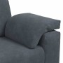 Sofá Loveseat gris oscuro 140 cm terciopelo en Sofás | Comprar online en Foru.es