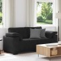 Sofá Loveseat Terciopelo Negro 140 cm en Sofás | Comprar online en Foru.es