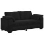 Sofá Loveseat Terciopelo Negro 140 cm en Sofás | Comprar online en Foru.es