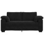 Sofá Loveseat Terciopelo Negro 140 cm en Sofás | Comprar online en Foru.es