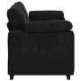 Sofá Loveseat Terciopelo Negro 140 cm en Sofás | Comprar online en Foru.es