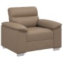 Sillón cuero sintético color capuchino 60 cm en Sofás | Comprar online en Foru.es
