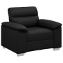 Sillón de sofá de cuero sintética negro 60 cm en Sofás | Comprar online en Foru.es