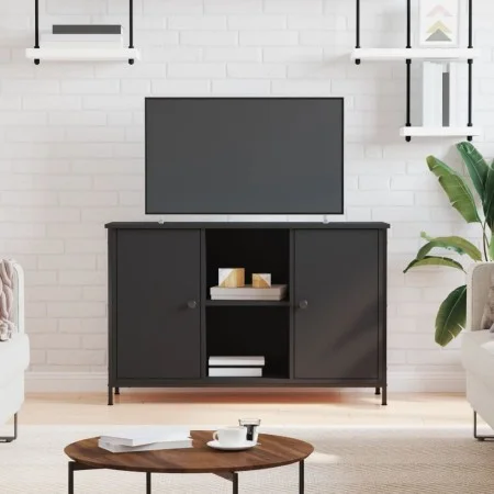 Mueble de TV madera de ingeniería negro 100x35x65 cm de vidaXL, Muebles TV - Ref: Foro24-832778, Precio: 77,11 €, Descuento: %